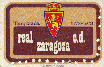 ABONO REAL ZARAGOZA 1972/73