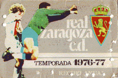 ABONO REAL ZARAGOZA 1976/77