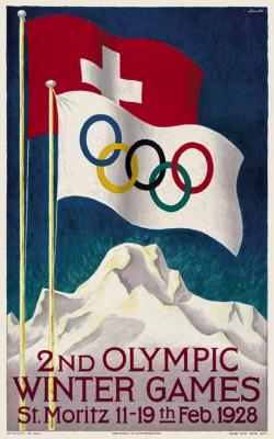 Cartel Olimpiadas de Invierno Saint Moritz 1928