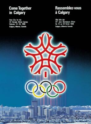 Cartel Olimpiadas de Invierno Calgary 1988
