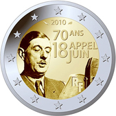 Moneda conmemorativa de 2 - 2010  Francia