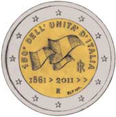 Moneda conmemorativa de 2 - 2011  Italia