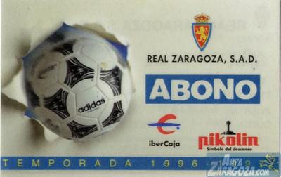 ABONO REAL ZARAGOZA 1996/97