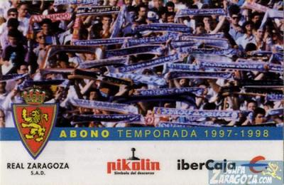 ABONO REAL ZARAGOZA 1997/98