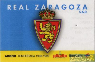 ABONO REAL ZARAGOZA 1998/99