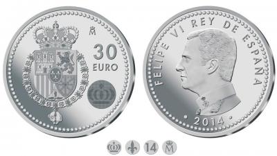 Moneda Conmemorativa 30 año 2014