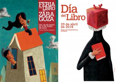 Cartel del Día del Libro y de la Feria del Libro de Zaragoza 2016
