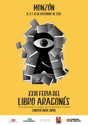 Cartel 23ª Feria del libro Aragones de Monzon 2017